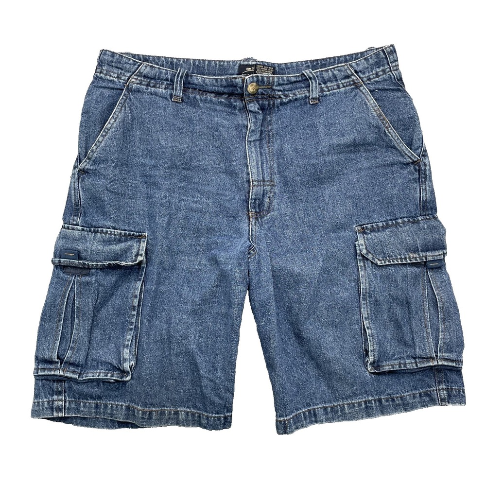 BP Carpenter Cargo Jorts Men 36* Denim Retro 90's Y2k Skater Workwear Baggy Surf